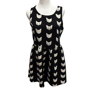 Divided by H&M Black and White Cat Dress